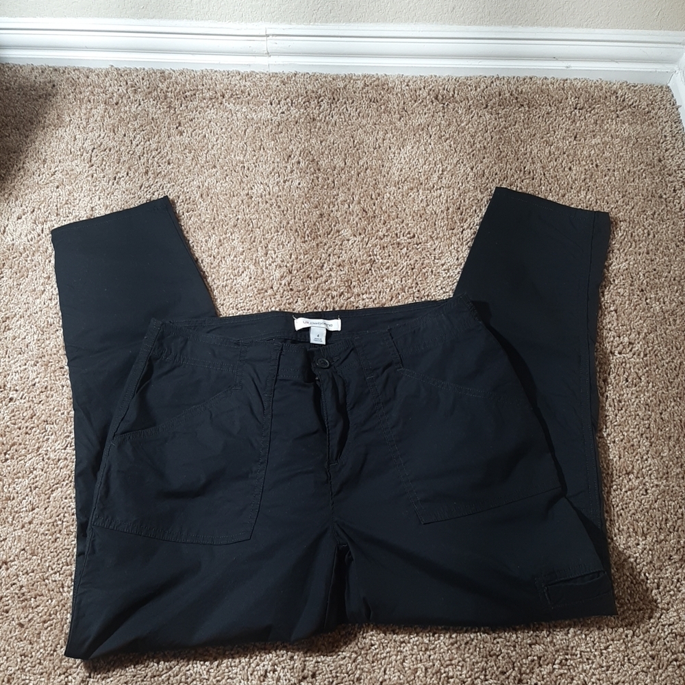 Liz Claiborne Womens Black Cargo Pants